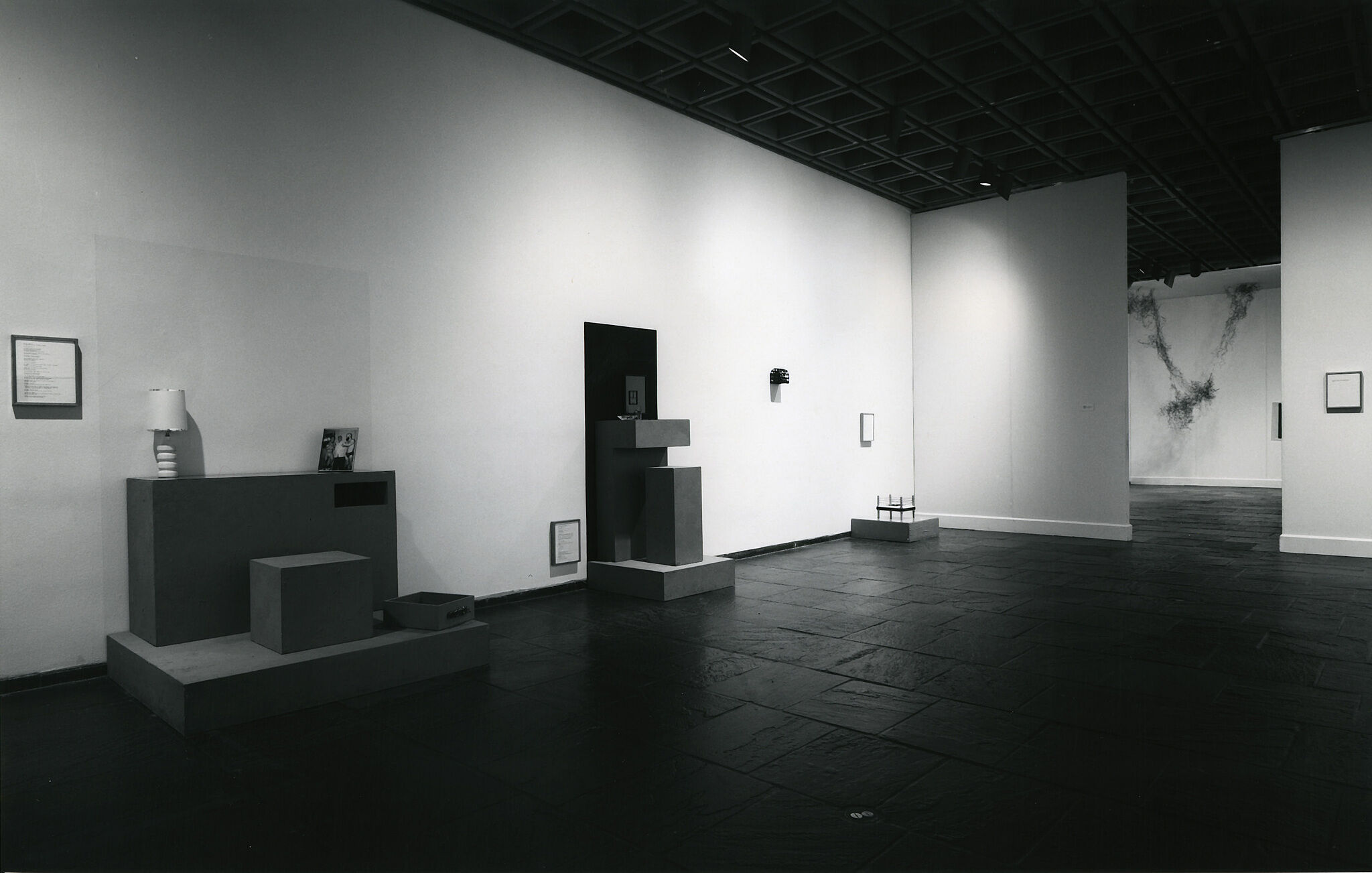 A gallery filled with works of art.