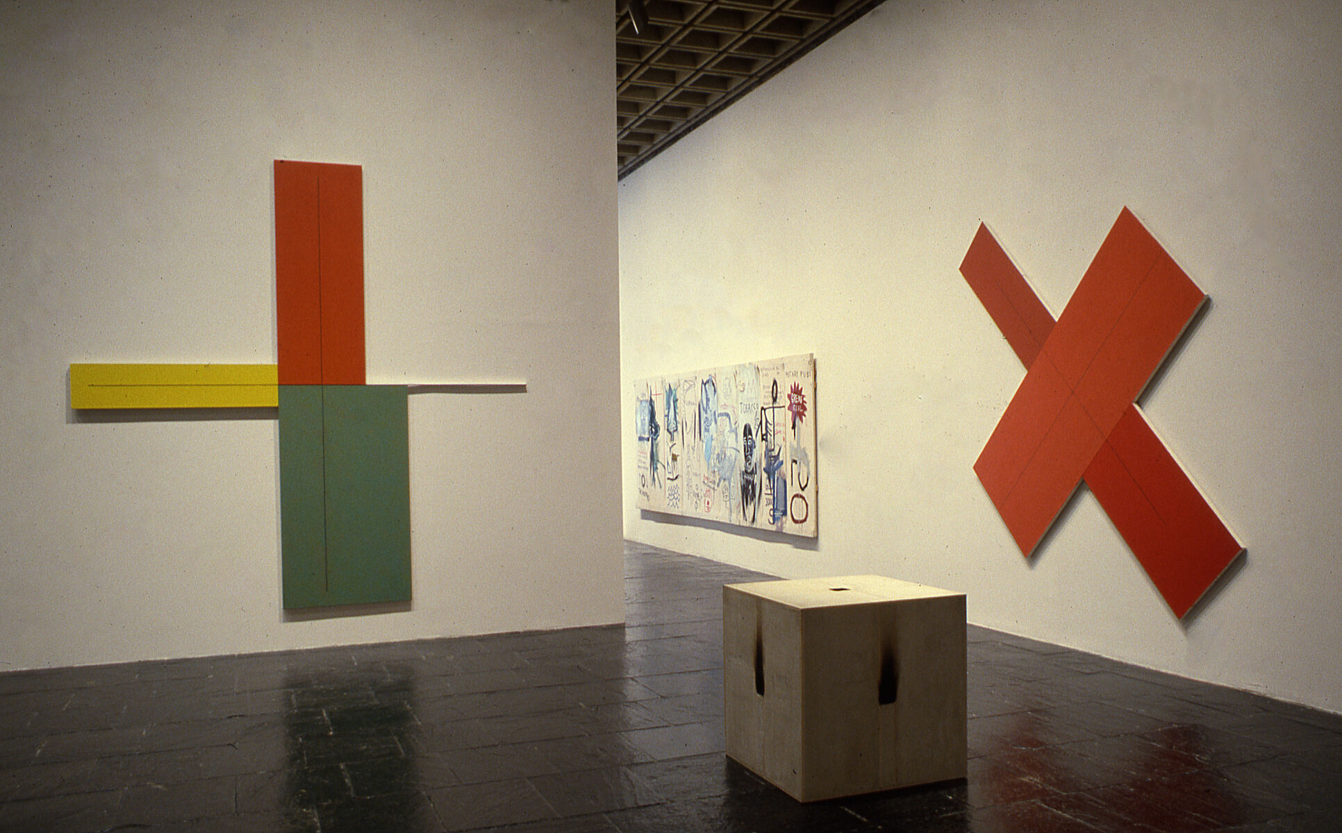 A gallery filled with works of art.