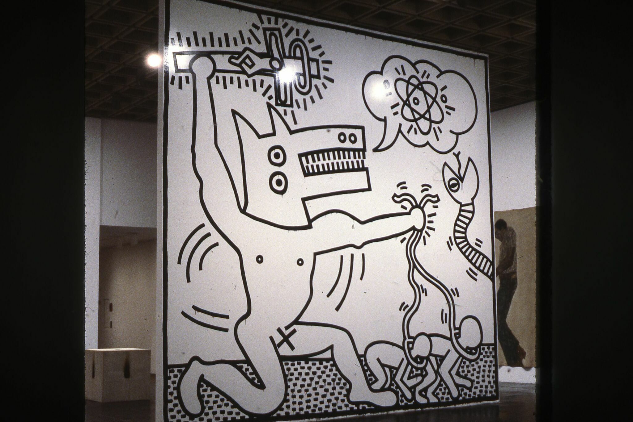 A gallery filled with works of art.