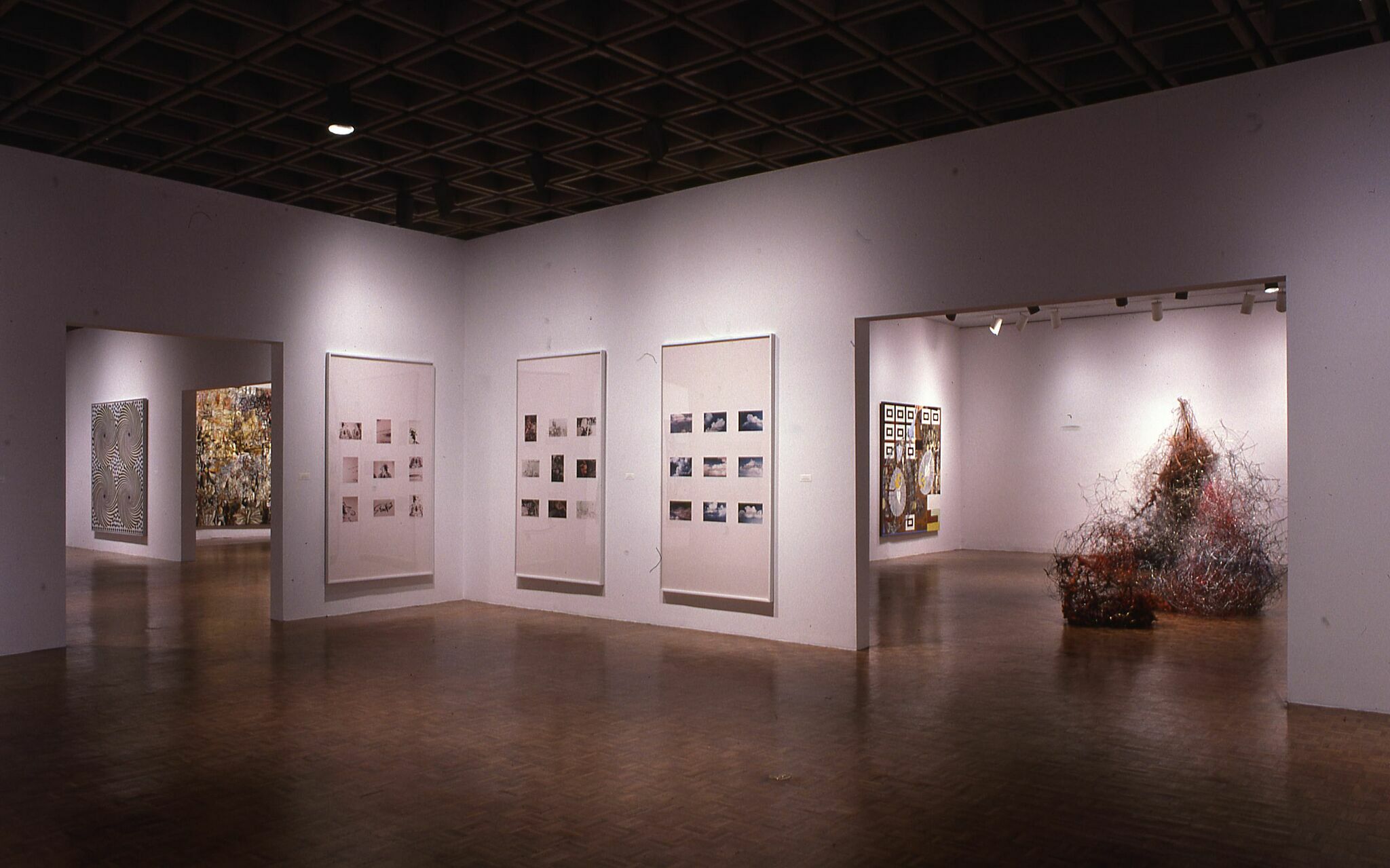 A gallery filled with works of art.
