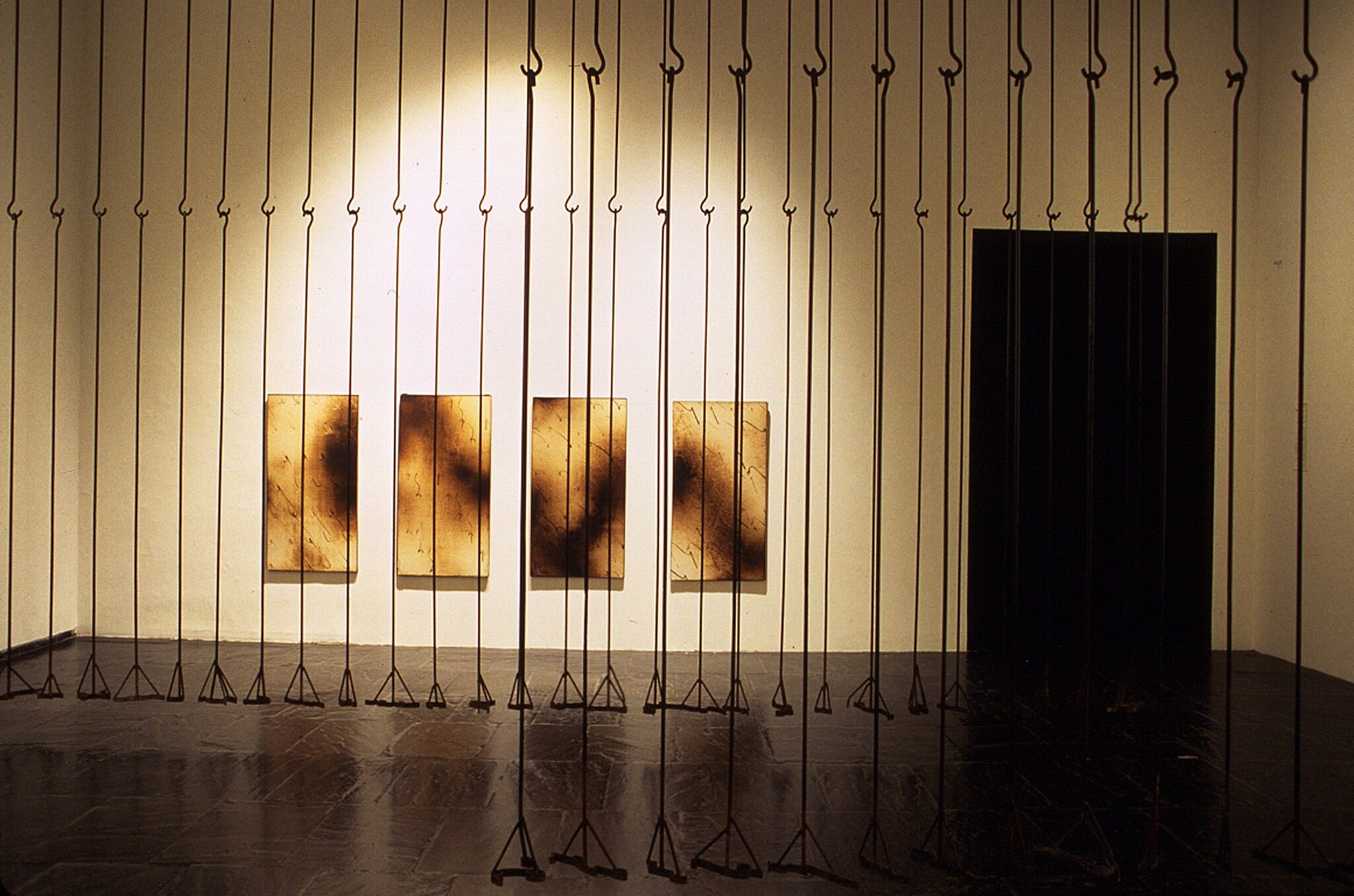 A gallery filled with works of art.