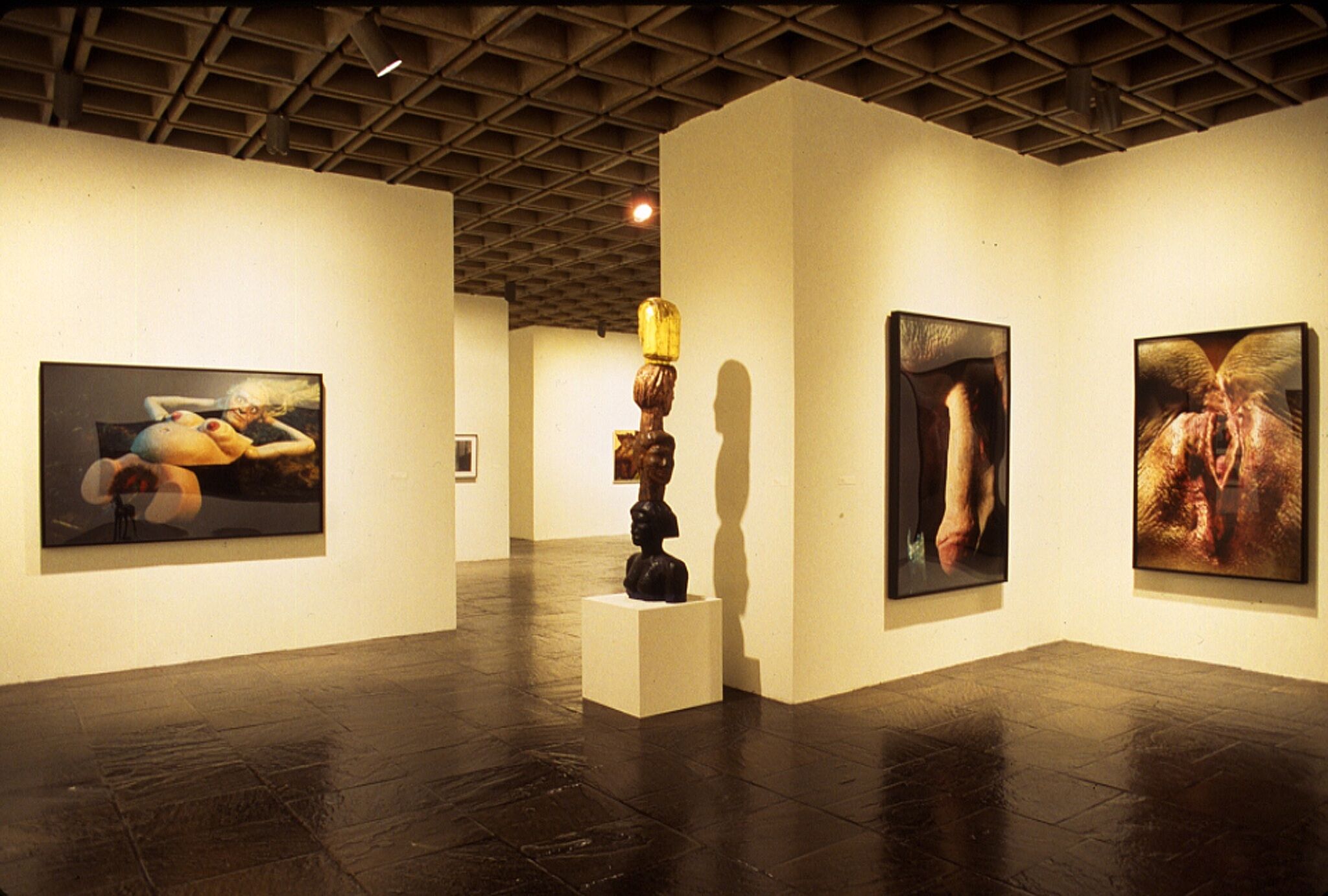 A gallery filled with works of art.