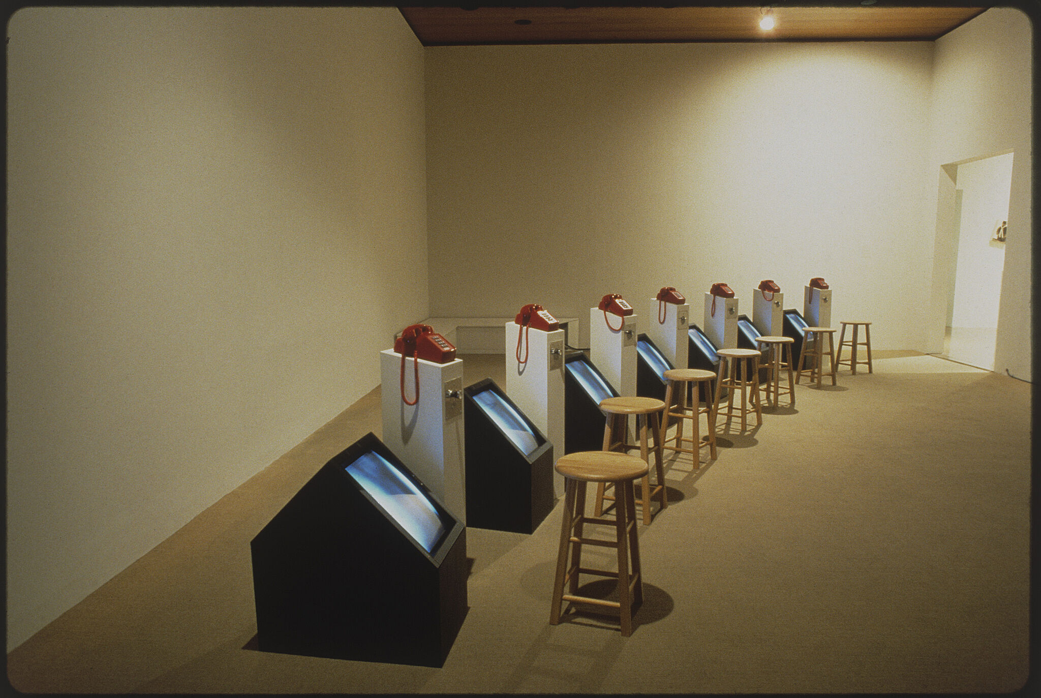 A gallery filled with works of art.