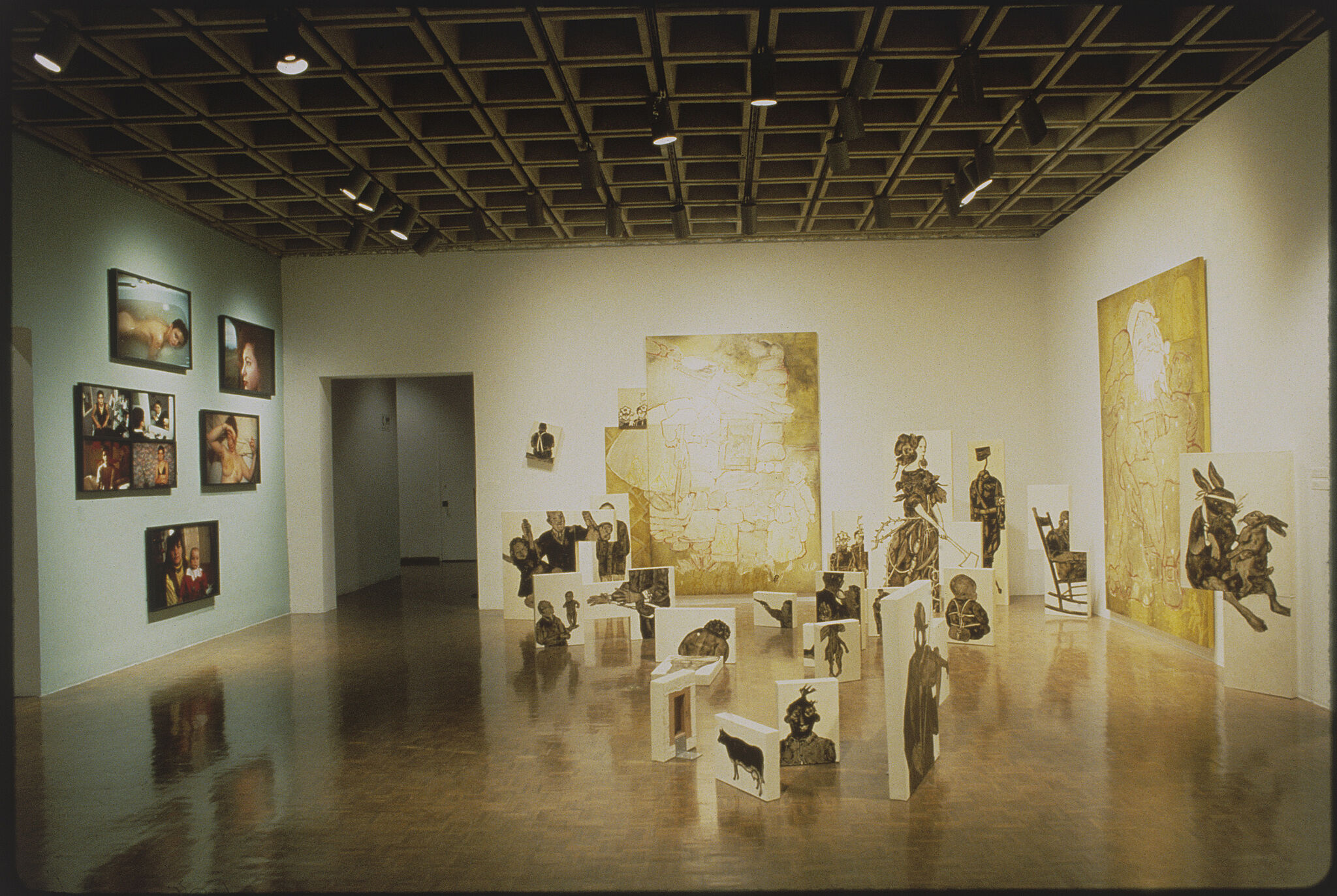 A gallery filled with works of art.