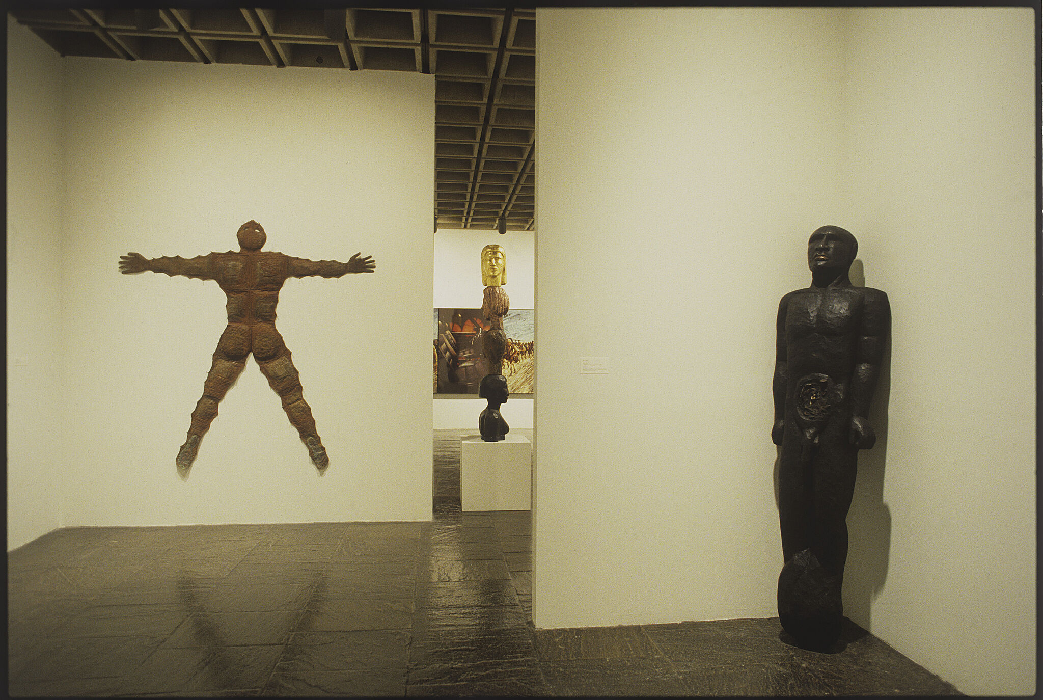 A gallery filled with works of art.