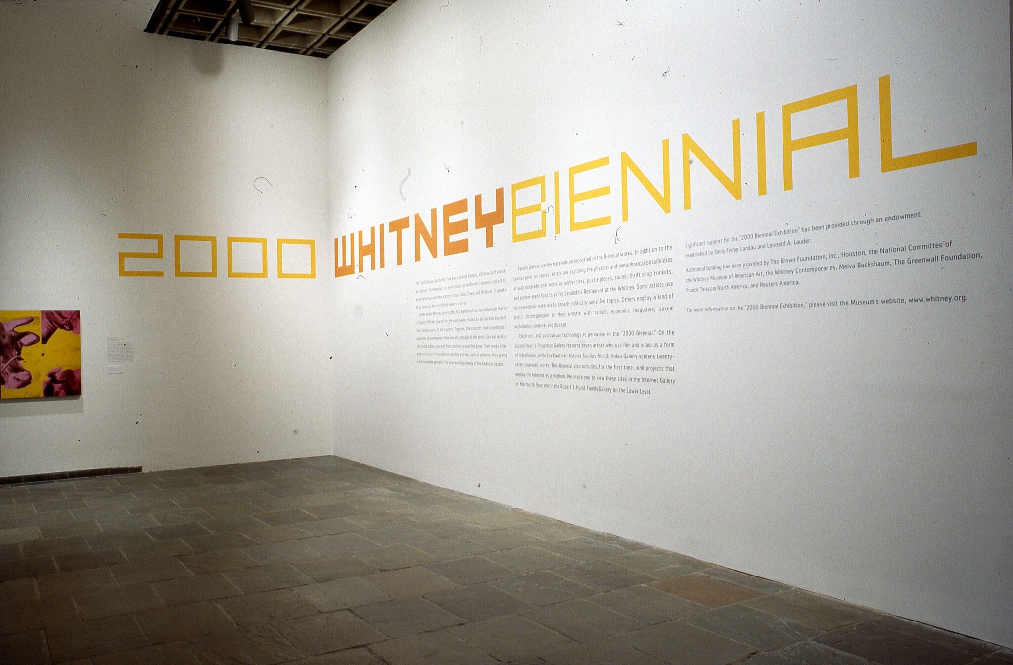 Wall text for the 2000 Whitney Biennial exhibition.