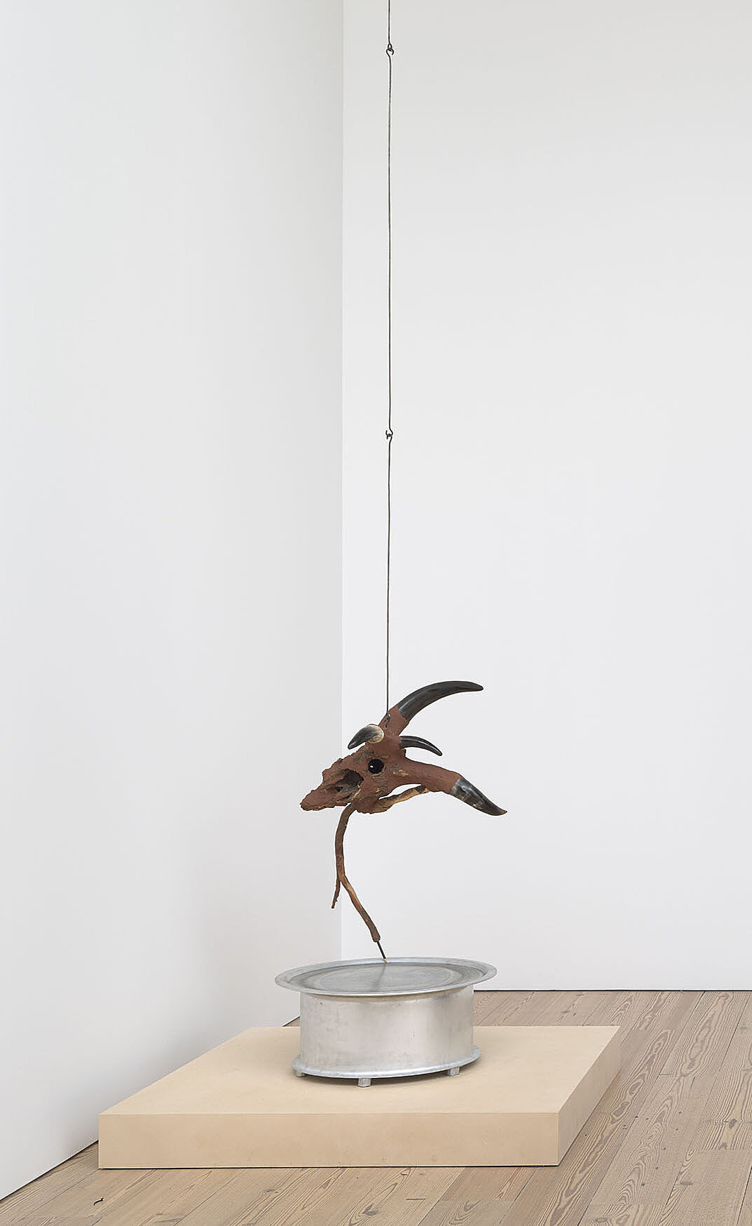 An installation view of a sculpture in a gallery.