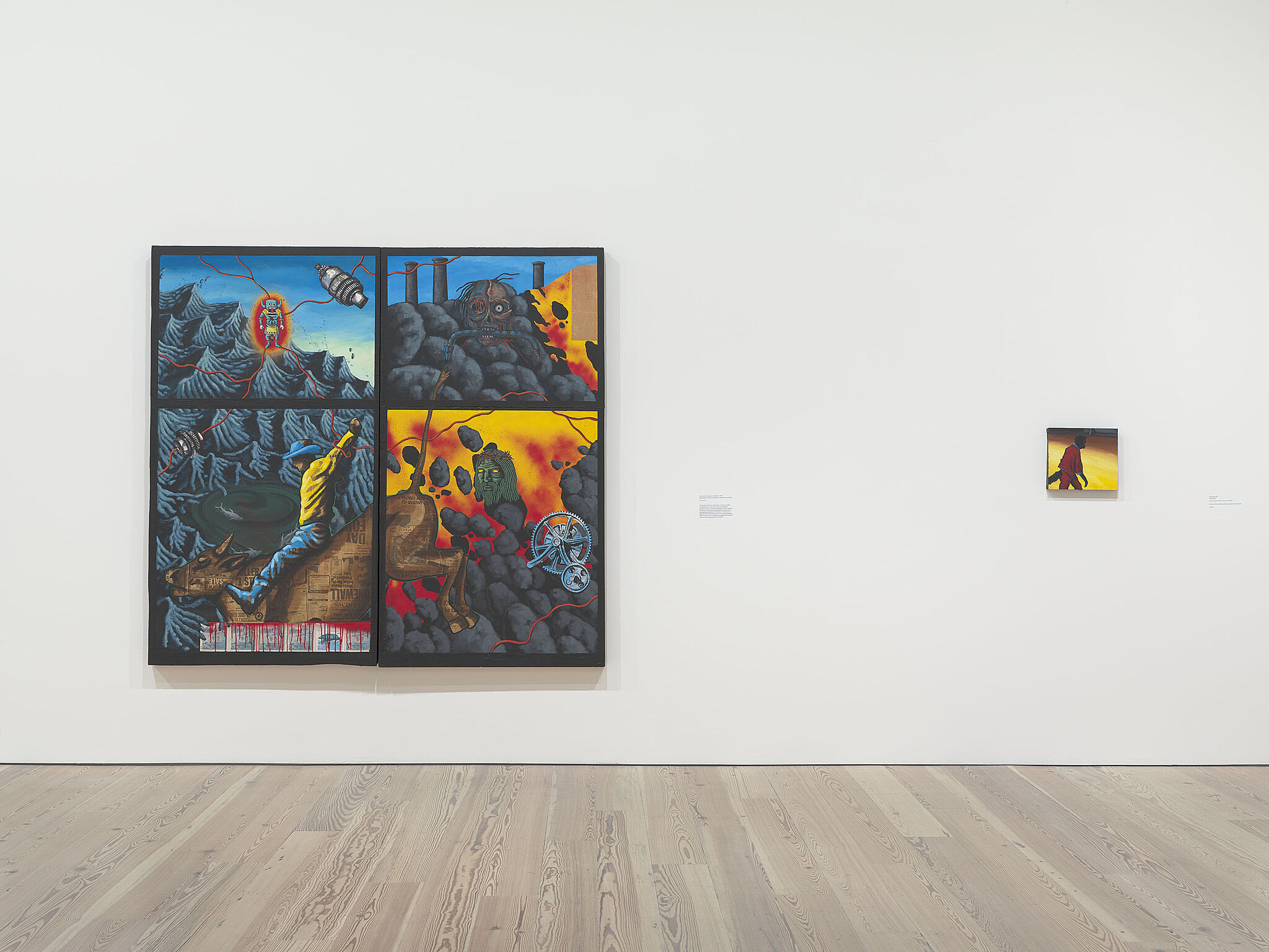 An image of the Whitney galleries with a painting on the wall