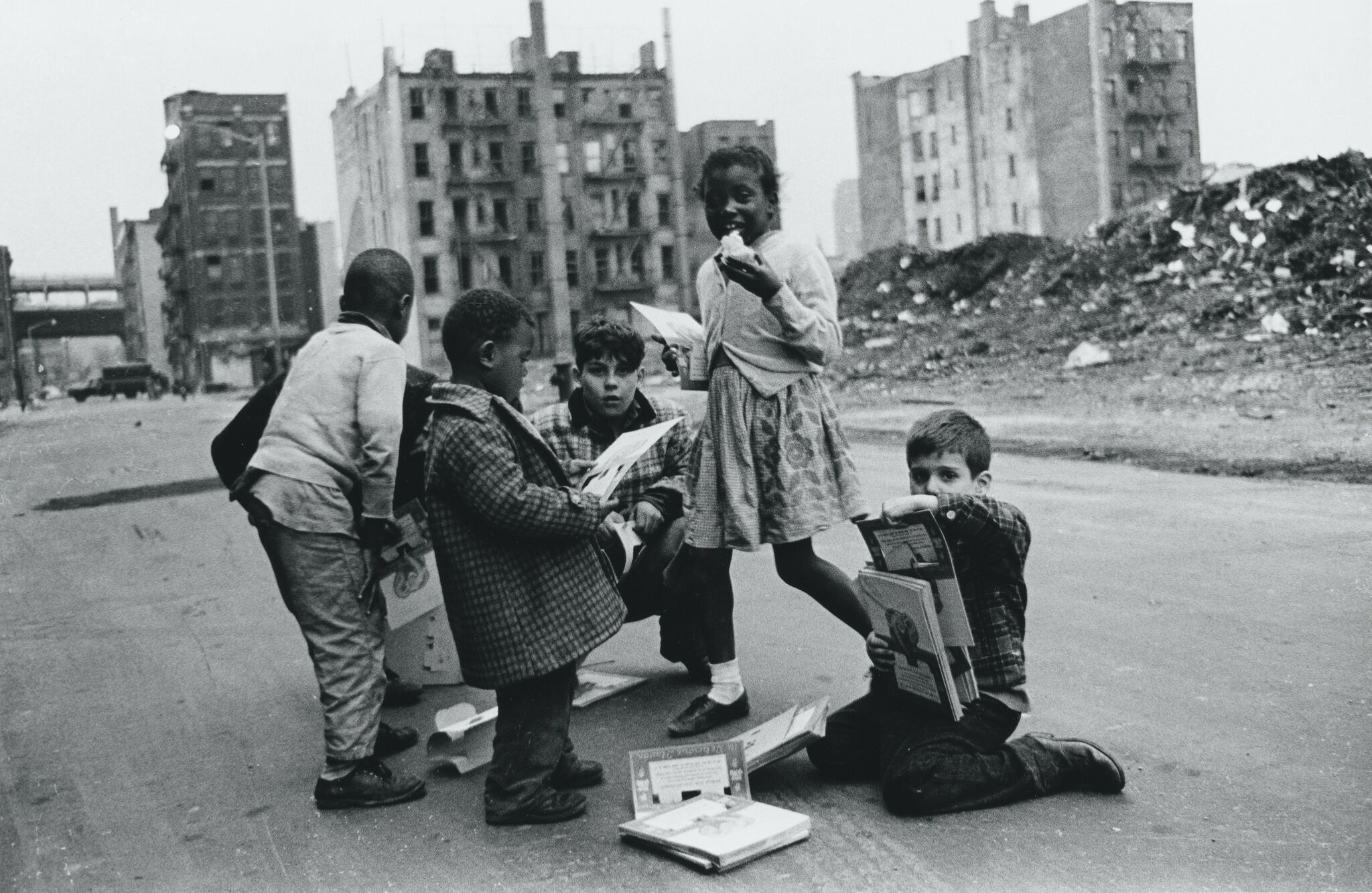 A group of children playing.