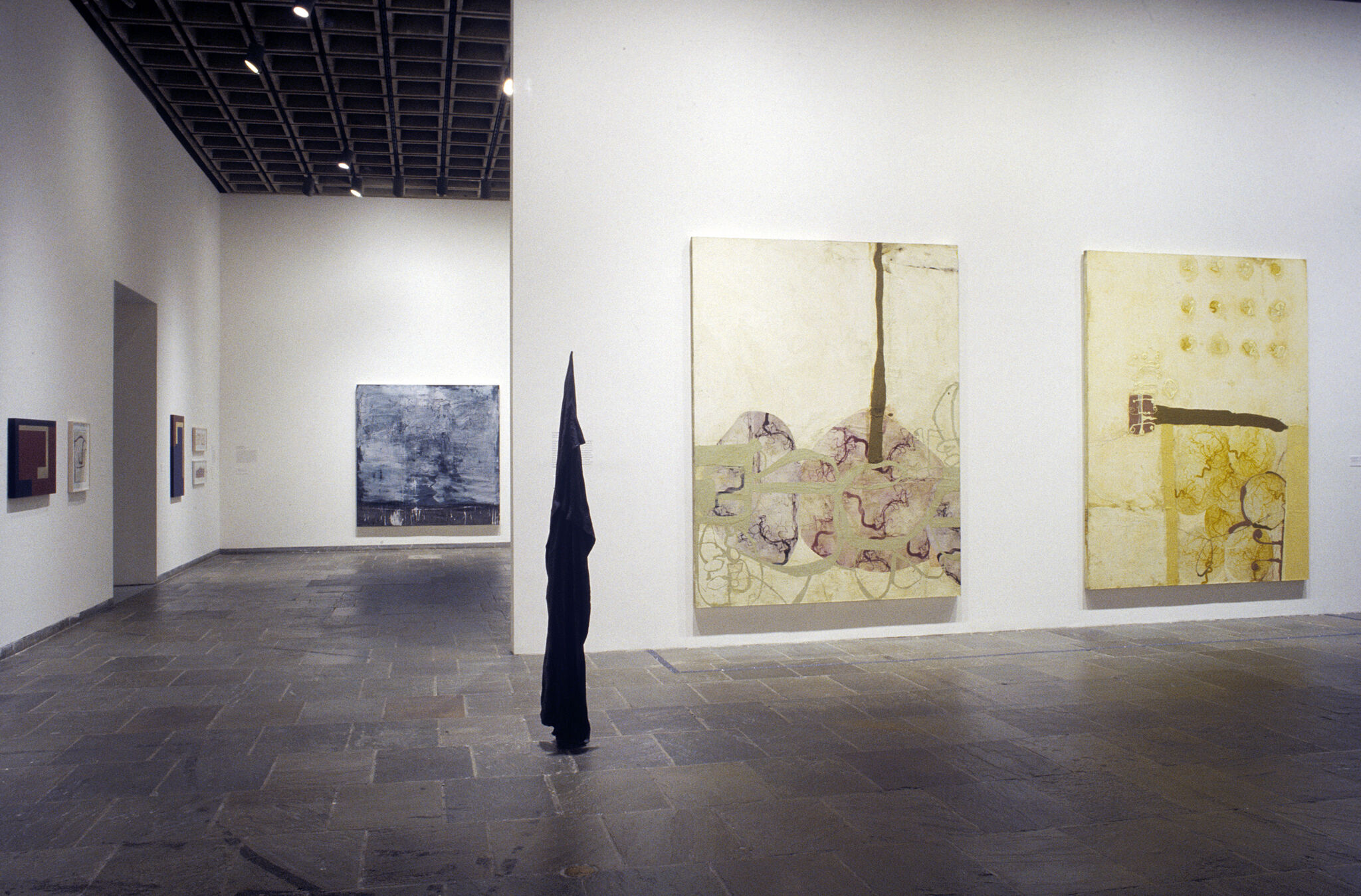 A gallery filled with works of art.