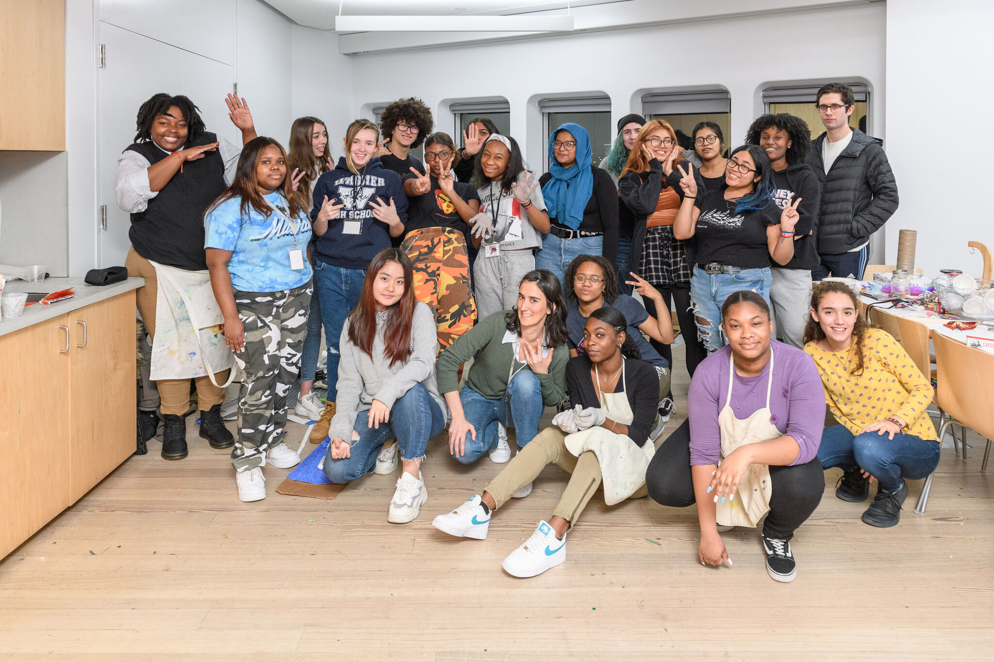 A group photo of Youth Insights artists. 