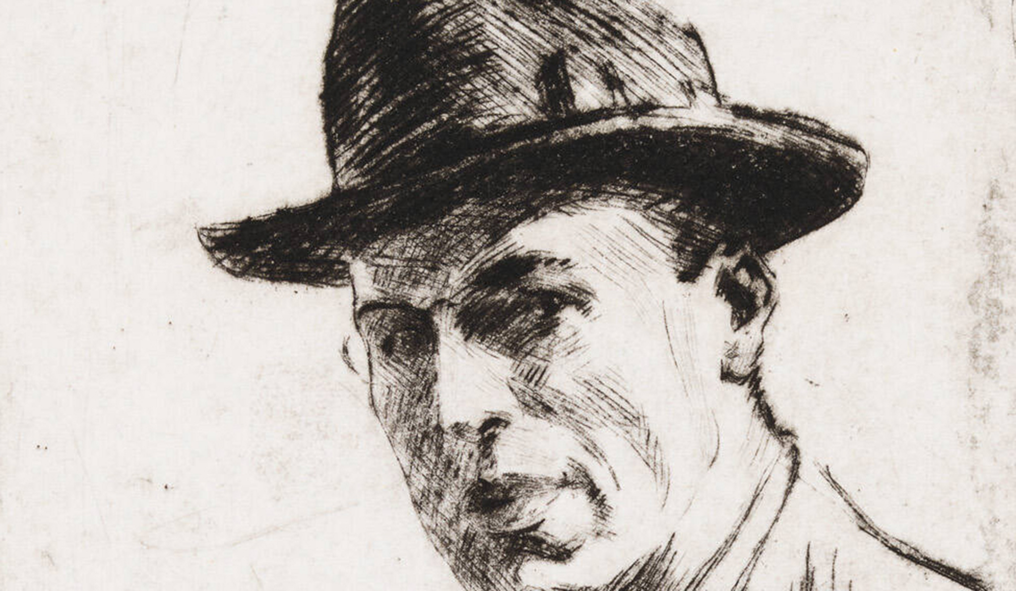 sketch of a man in a hat