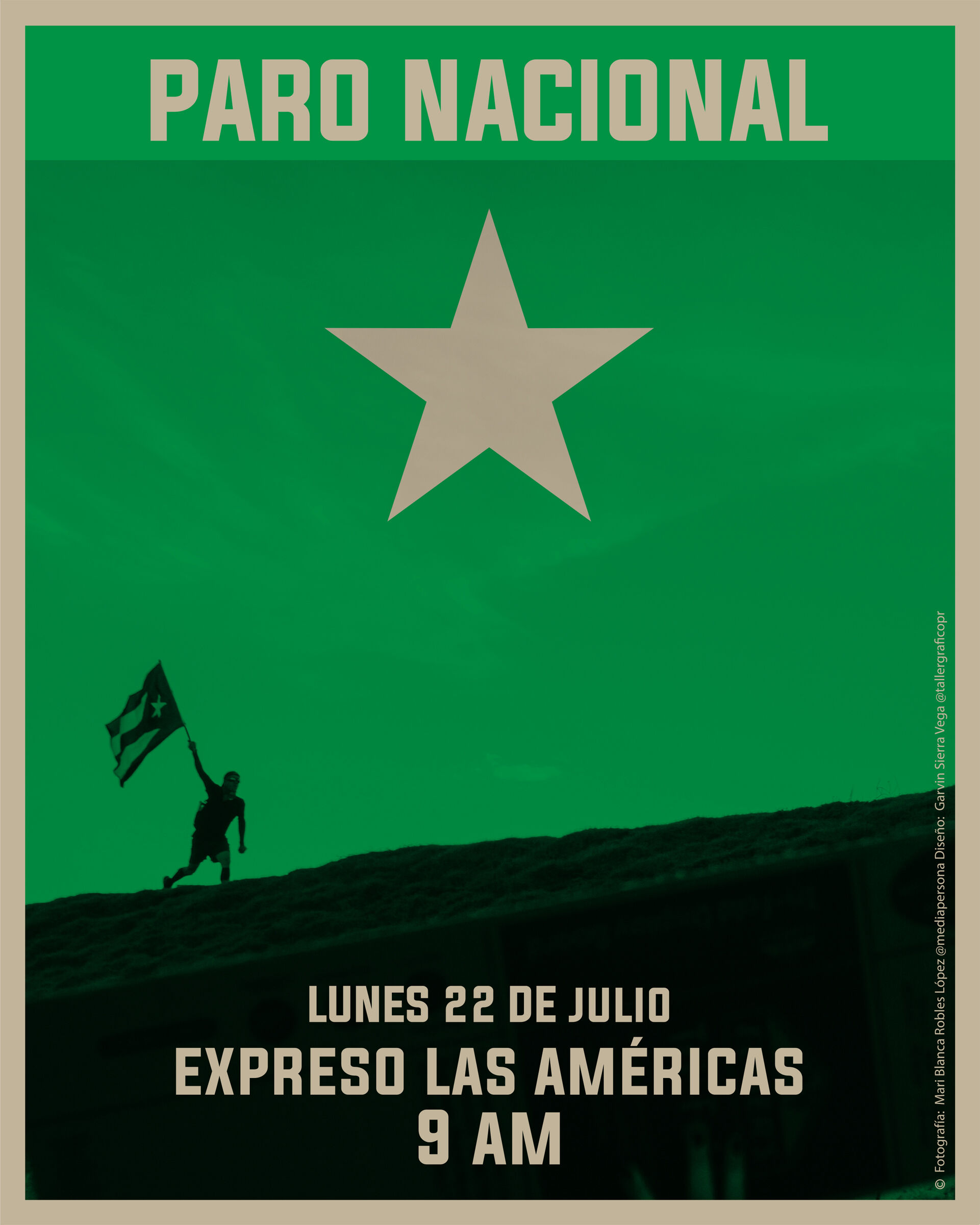 Green poster.