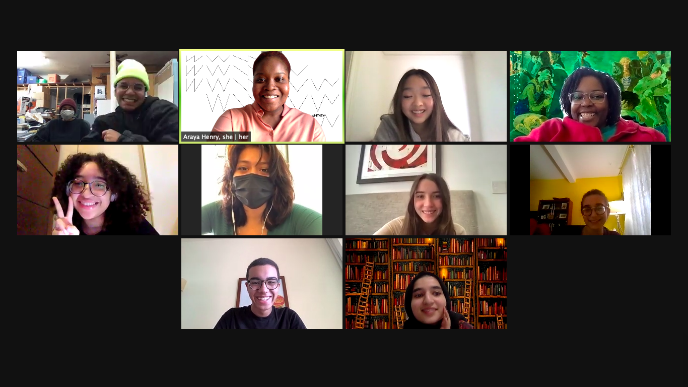 A group of Youth Insights leaders on Zoom.