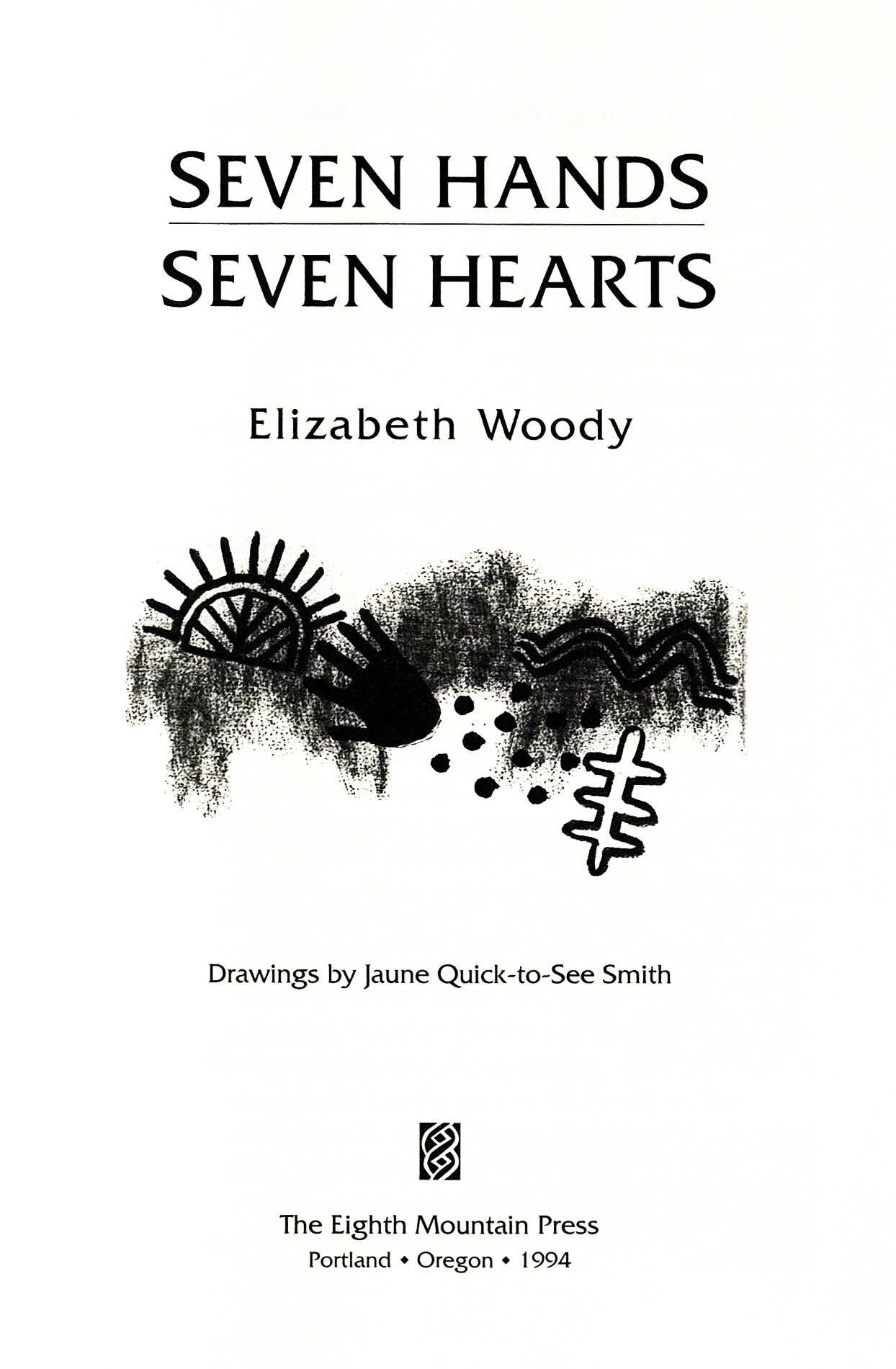 The cover of a book showing a sketch of organic shapes and a handprint.