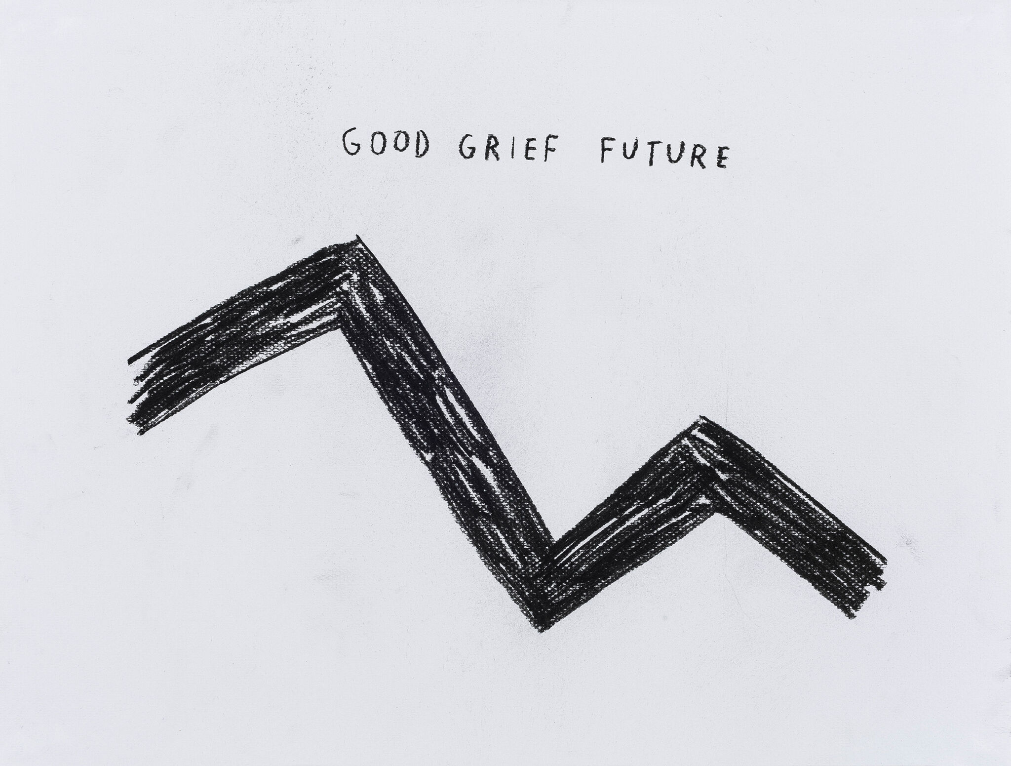 Text "Good Grief Future" above a black zigzag line on a white background.