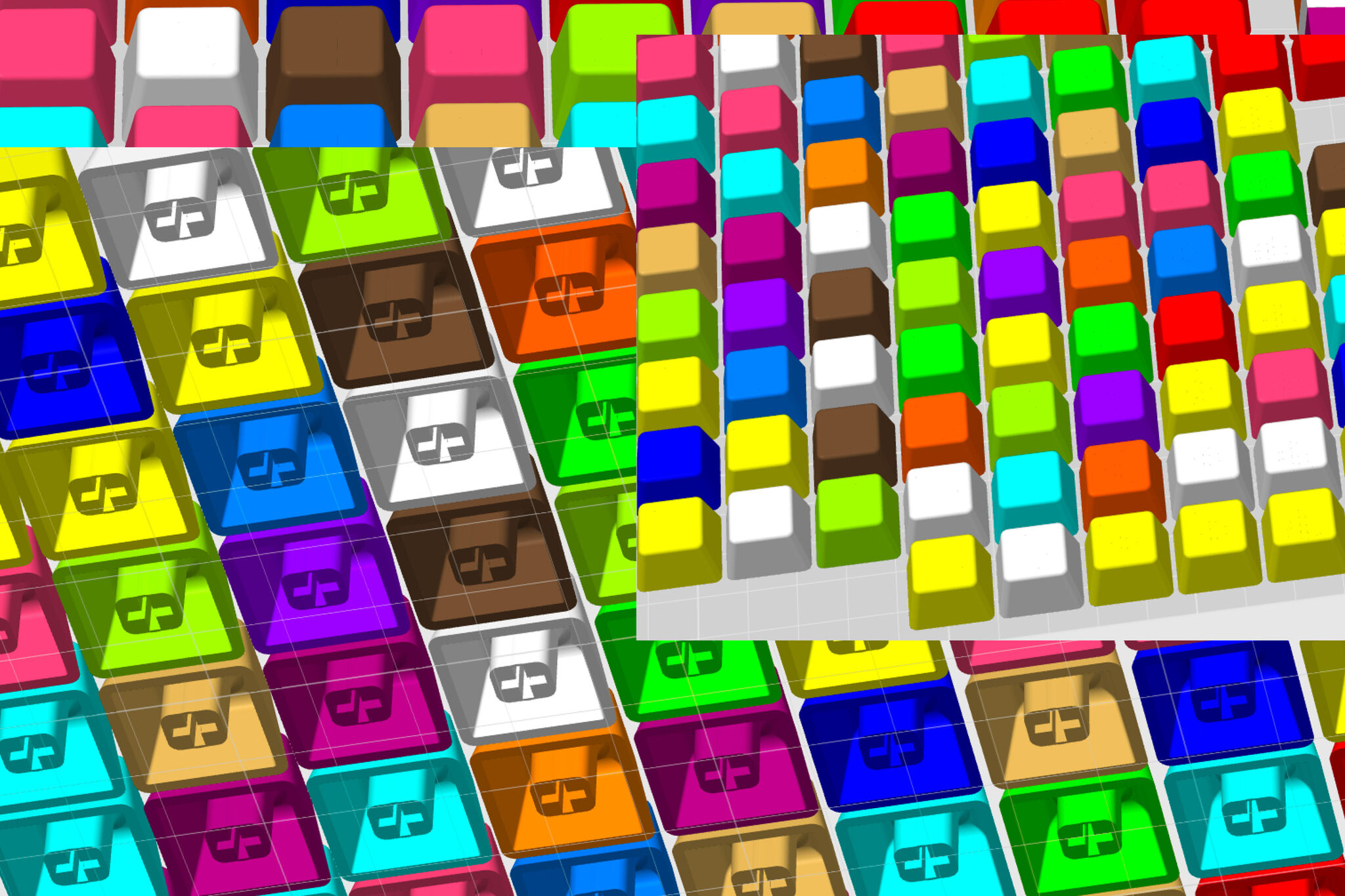 Cartoonized colorful keyboard