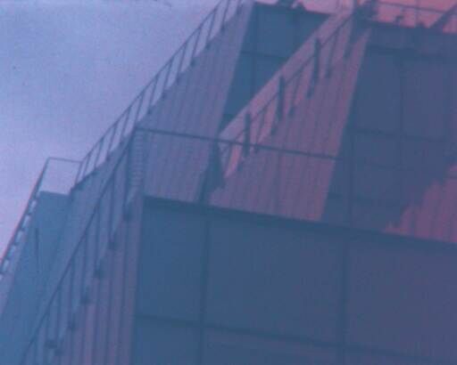 A gradient field of warm, fading light washes across one of the Whitney Museum’s outdoor terraces, where architecture and sky merge at dusk. The image marks a choreographic vantage point in magic hour–golden time, scoring the relationship between light, duration, and the body in space.